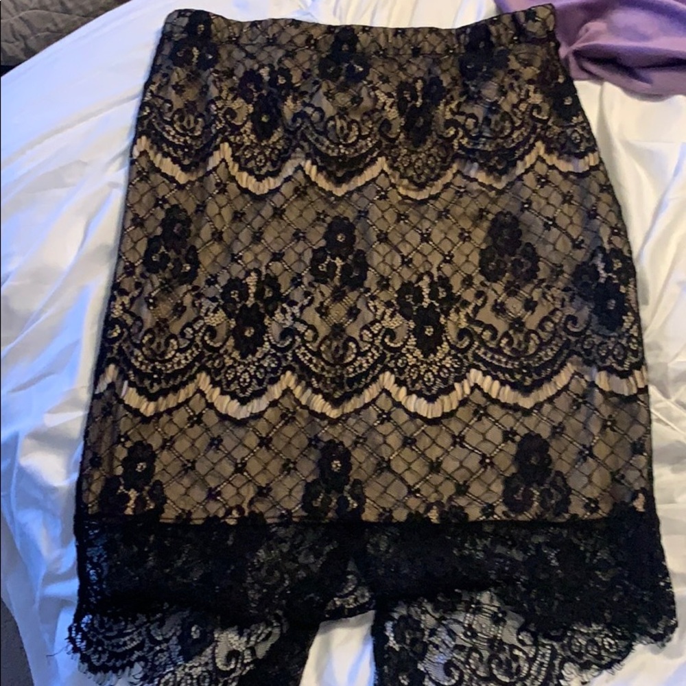 Black and Tan knitted skirt/ shirt